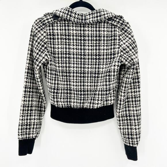 Urban Outfitters Black And White Gingham Y2K Cropped Jacket - Picture 2 of 4